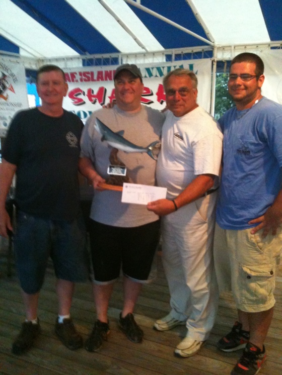 The Rainbow took First Place in the 2011 Star Island Shark Tournament.  The proud anglers chartered the boat for the following year and celebrated another victory as the Calcutta Winners in 2012. 